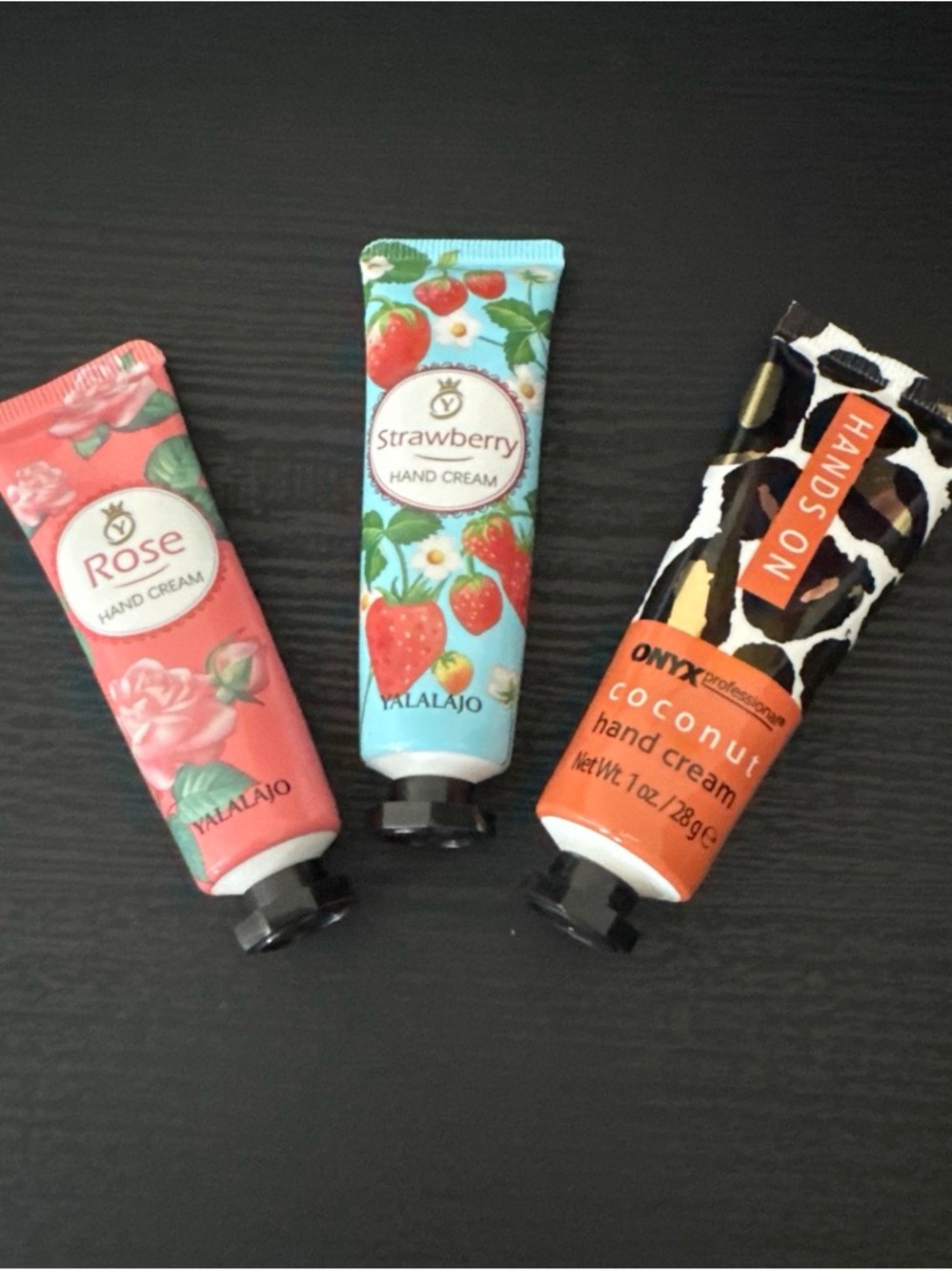 Alala Strawberry & Rose Hand Cream Tubes - Light Blue and Pink